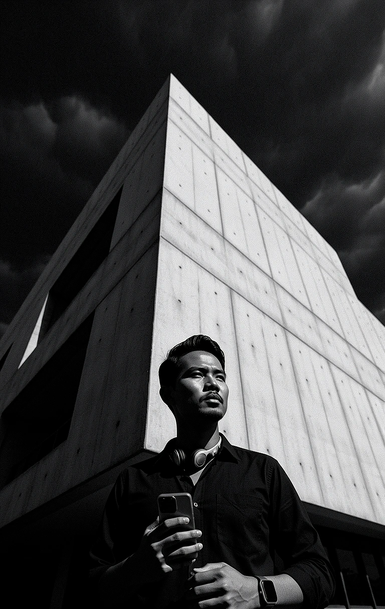 Modern architectural structure symbolizing ambition