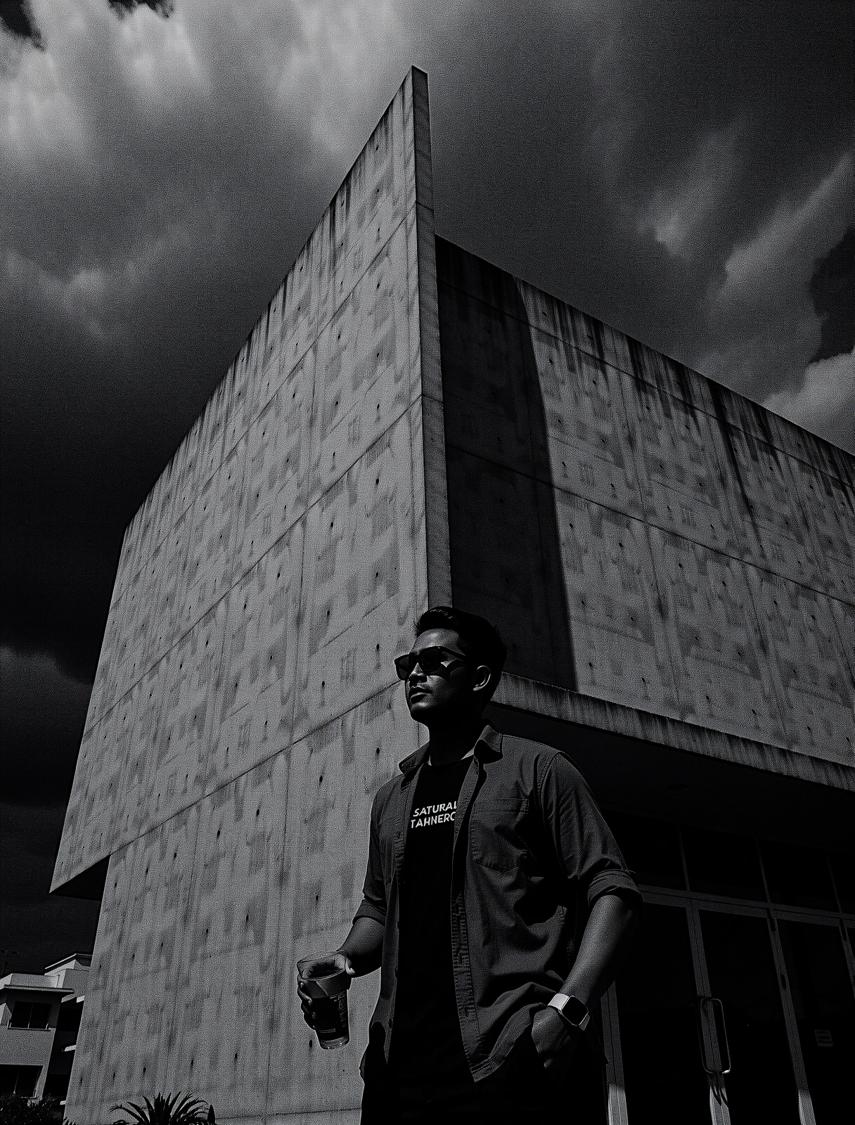 Architectural silhouette of modern Jakarta